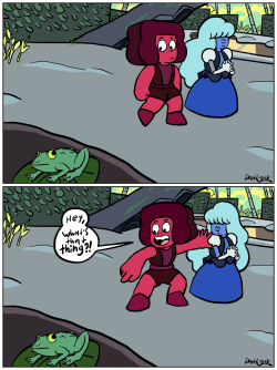 darthjak:  Sapphire likes Ruby’s booty.Inspired