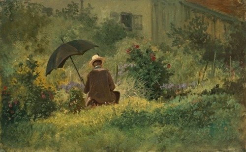 gyrele:Carl Spitzweg (1808 - 1885) Artist in the Garden