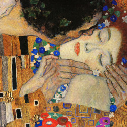 theartgeeks:  The Kiss (detail) by Gustav Klimt