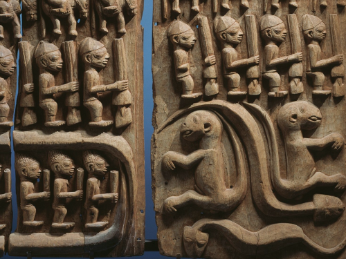 Door Panel, Yoruba Culture by Master of Ikerre (active c. 1900-1914), late 1800s, High Relief, carve