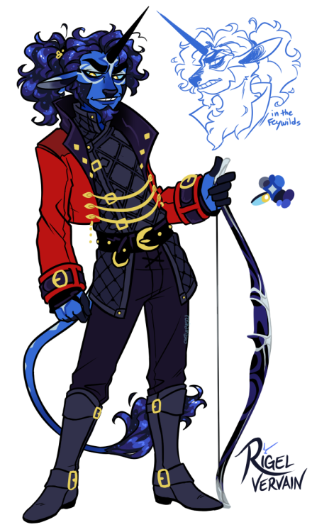 yessu:
“Another profile I’ve been workin on! :3c Not a player character (at least not for a LONG time if I do find a game) but they’d definitely be an Arcane Archer hehehoo
They’re one of Aster’s cousins, and their branch of the family handles most...