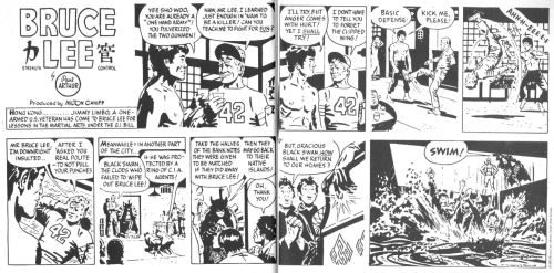 seanhowe:Rejected 1977 sample for a Bruce Lee comic strip by Milton Caniff and Noel Sickles, under t