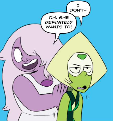 crystalwitches:  me girls in the new su comicbonus sir peridot: