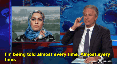 thatcurlyhairedgurl:  schmaniel:  salon:  Watch Jon Stewart expose the gross and blatant inequality Muslim Americans face every day  That shit better not happen around me.   This is extremely upsetting
