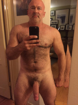 horny-dads:  Hairy Daddy with awesome cock