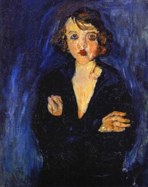 chaim-soutine: Woman with Arms Folded, 1929, Chaim SoutineMedium: oil,canvas