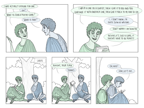 things-chelidon-draws:The Dead Romans Society - Poetry game