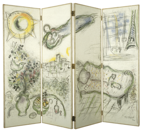 amare-habeo:  Marc Chagall (Bielorusian-French, 1887-1985) Folding Screen, 1964 