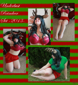 underbust:  Merry Christmas! https://sellfy.com/p/QUMp/New photoset for sale. Not wearing a corset, sorry!  I did make the antlers by hand though. =3 Also LOOK AT MY GLORIOUSLY BAD GRAPHIC DESIGN SKILLS SO AWFUL WOW HOW DO I SUCK SO HARD AT IT.  