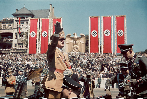 vnstvble:  z3ds-dead:  “A THOUSAND YEARS REICH” Photographs (from the LIFE archives) by Hugo Jaeger(Adolf Hitler’s personal photographer)  are you guys serious right now?