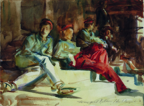 Group of Spanish Convalescent SoldiersJohn Singer Sargent (American; 1856–1925)ca. 1903Watercolor on