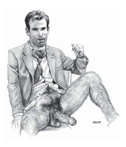 gayartplus: In my first art series we explore the very homoerotic world of Roger Payne  In the fantastic worlds created by Roger, no matter his social standing, uniform that his job requires him to wear, wealth or age, men are internally heart-throbbing,