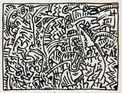 themodernartists:  Keith Haring (American, 1958-1990), Untitled, 1984. Sumi ink on paper.