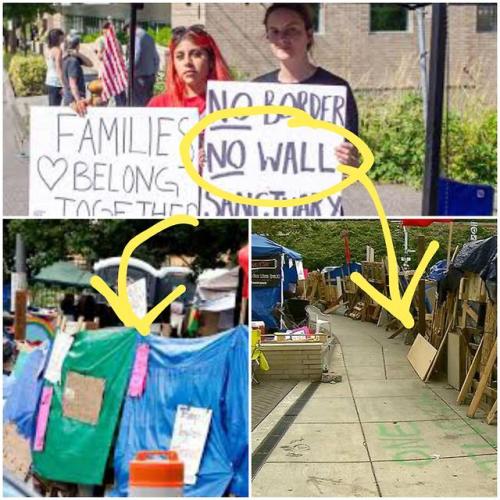 b0hannon:rightsmarts:Occupy ICE protesters can’t see the irony visible from inside and outside their