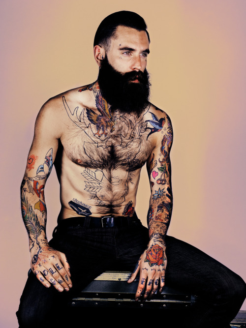 purifytheking: grimcreeper666:  sinecdochego:  in focus: tattoos my true love: bearded and tattooed 