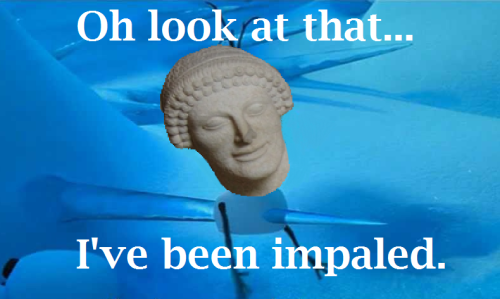 shmozie:studying archaic sculptures in art history. this was all i could think of….i’m not sorry at 