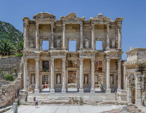 historyfilia:Facade of the Roman Library of Celsus, Ephesus (Turkey)