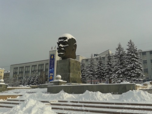 Lenin monument in Ulan-Ude (Buryatia, Russia).