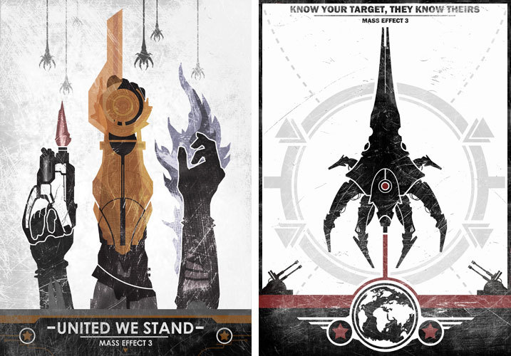 pixelfagia:  Mass Effect 3 posters by  Gavin Ross Rutherford 