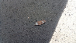 carmechanicfails:  Justrolledintotheshop Someone’s Rolling In Soon. Brake Pad in Parking Lot