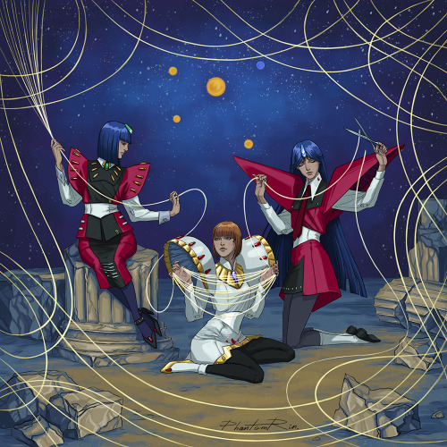 The Three FatesAtropos, Lachesis and Clotho from &ldquo;The Five Star Stories&quot;