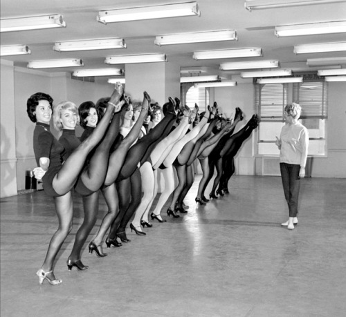 Choreographer June Taylor (right) leads tryouts for The June Taylor Dancers for The Jackie Gleason S