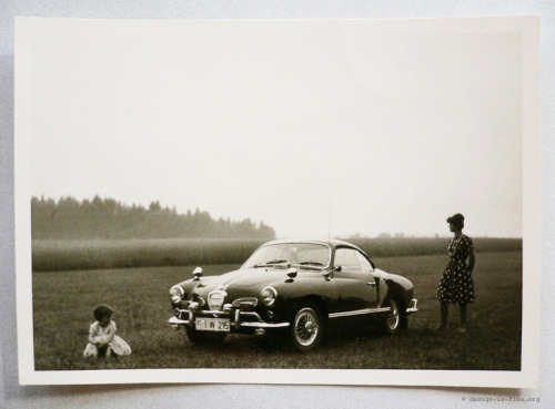 VW Karmann Ghia, custom-made and photographed by my father, late 1960s.The first day with the new ca