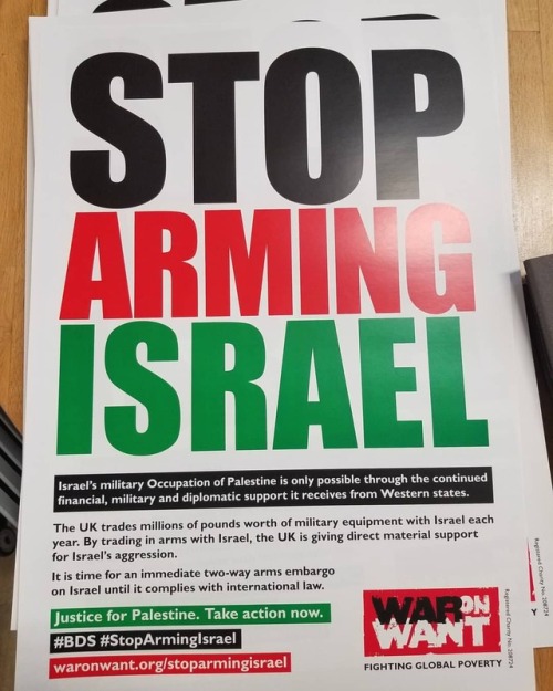 With #WarOnWant, on the way for my show at the #Palestine Museum in Bristol.