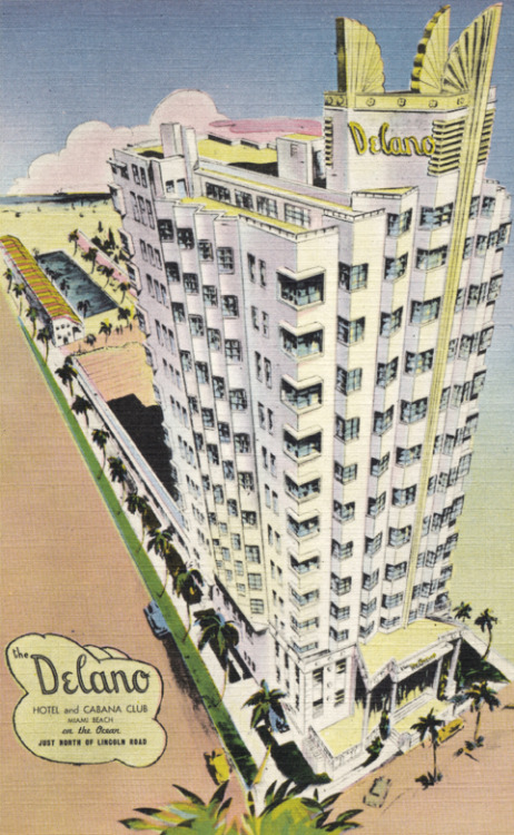 Postcard from The Delano, Hotel and Cabana Club, Tallest Building in Miami Beach, Nothing finer, 193