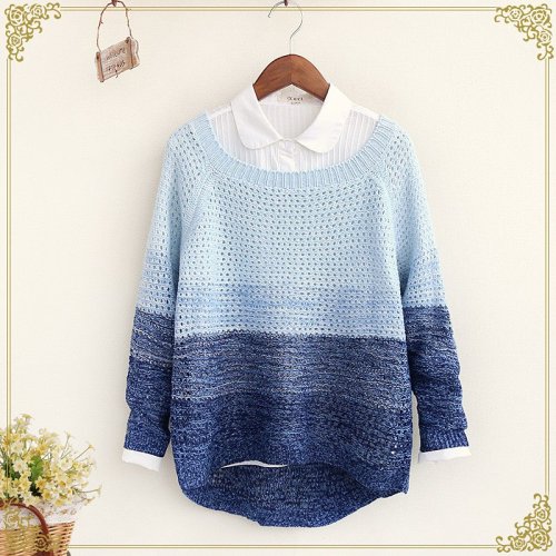 kawaiifinds: Pretty ombre sweater // discount code: kawaii-findsFind more kawaii at Kawaii Finds!