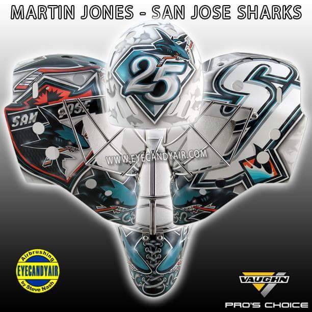Martin Jones new San Jose sharks mask!