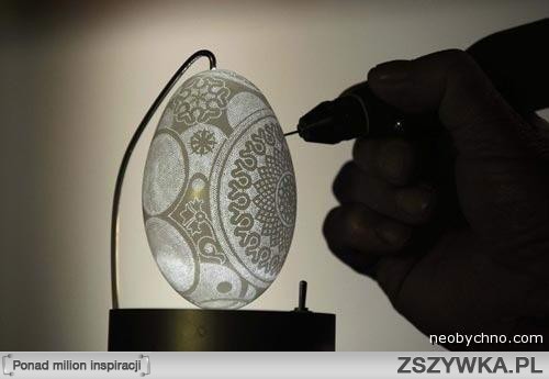 Pisanki Ażurowe [openwork eggs] is a Polish / Ukranian art using the ​​of shell of chicken, duck, go