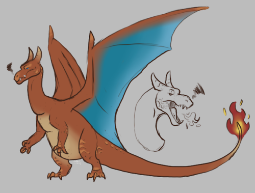 Don’t mind me, just trying to fix [that] [Charizard.][More Art on Tumblr] [More Art on dA