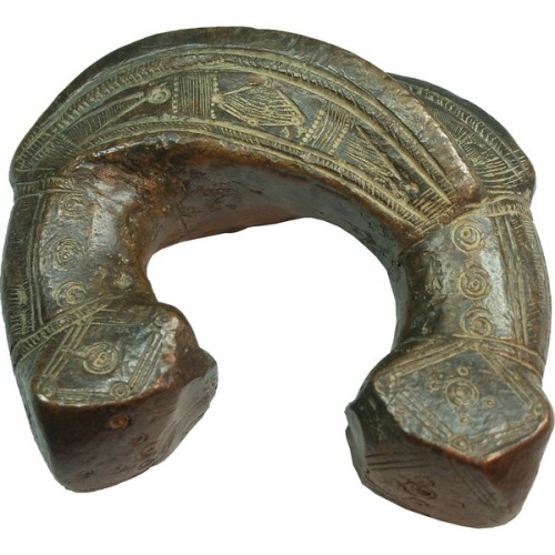 2.75 lb ring shaped copper bars used as money by various tribes living in the Sokoto Province of Nig