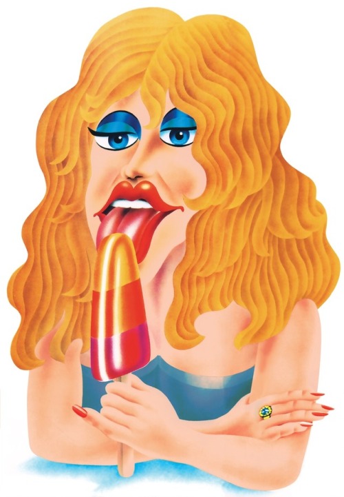 weirdlandtv: Did Alan Aldridge’s 1969 illustration for The Beatles’ “Day Tripper” inspire the Rollin