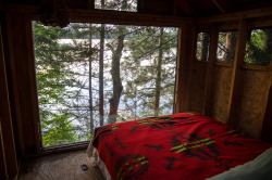 pashley:  jeanpolfus:  The view from the tree-house at my parents house in northern Wisconsin. One fall I slept out here from October through mid-December. It is a wonderful feeling to fall asleep with a view out over the lake listening to the loons call.