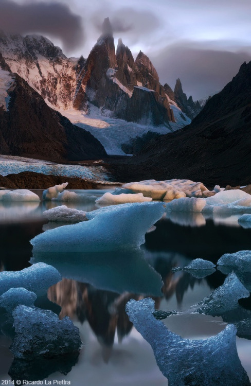 magicalnaturetour:  Laguna Torre moonlight by Ricardo La Piettra 