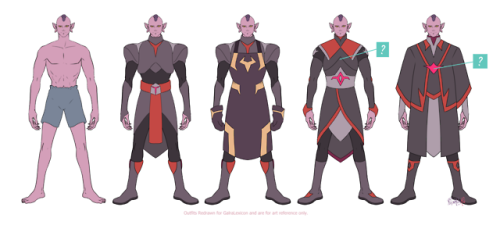 Galra Clothing and Uniforms Part 1Green boxes mark areas hidden behind other parts of the scene. The