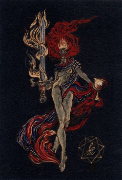 thelupuslunae:‘Our Lady of Flame’