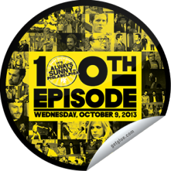      I just unlocked the It&rsquo;s Always Sunny in Philadelphia 100th Episode sticker on GetGlue                      4019 others have also unlocked the It&rsquo;s Always Sunny in Philadelphia 100th Episode sticker on GetGlue.com                  100