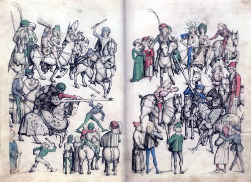 Bathhouse and Jousting by the Master of the Housebook, c. 1475-1485