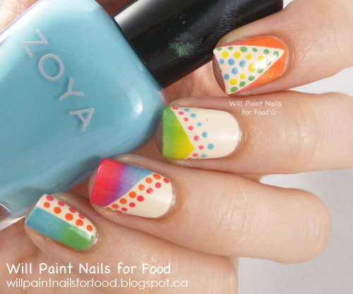 31 Day Challenge: Day Eleven, Polka Dots: Zoya Stunning Gradient + Dots You can read more about this