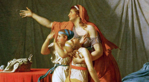 closeupofpaintings: Jacques-Louis David - The Lictors Bring to Brutus the Bodies of His Sons, 1789 (