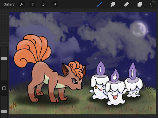 bluerants:Always forget how much I love vulpix; then I remember. Litwick has the most incredible final form. Probably shade this later a bit more, add more flare to the flame. But for now, I’m super pleased. 