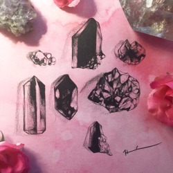 imawitchywitch:  hecatesfairy:💕Crystals🌸 From my art blogTaking commissions