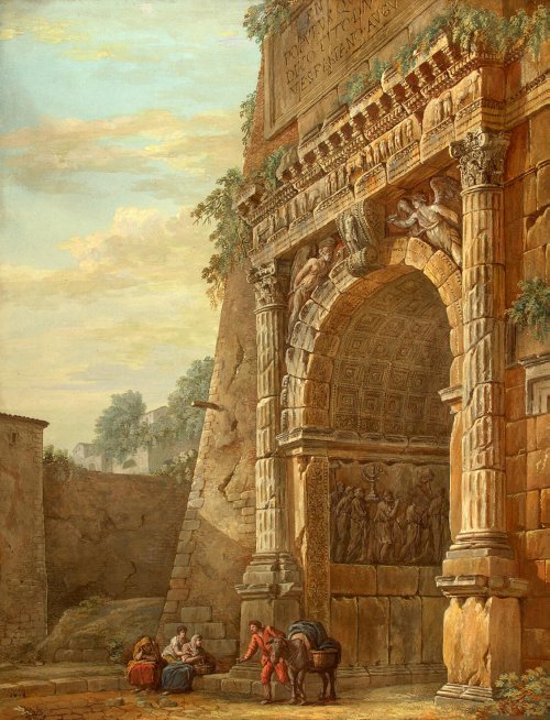 art-of-eons:Triumphal Arch of Titus in Rome by Charles-Louis Clérisseau
