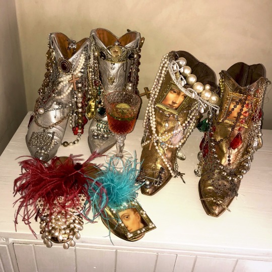tapireye-deactivated20220708:Bejewelled Footwear from Regencycore by Grete HenriPaintings/ Frames by Laura Rikman📸 Marko Vrbos / Joshua Heavens Onabowu