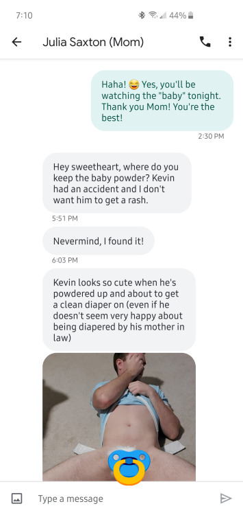 Just a conversation I had with my mom today about my big baby Kevin. The trials of being a mother to