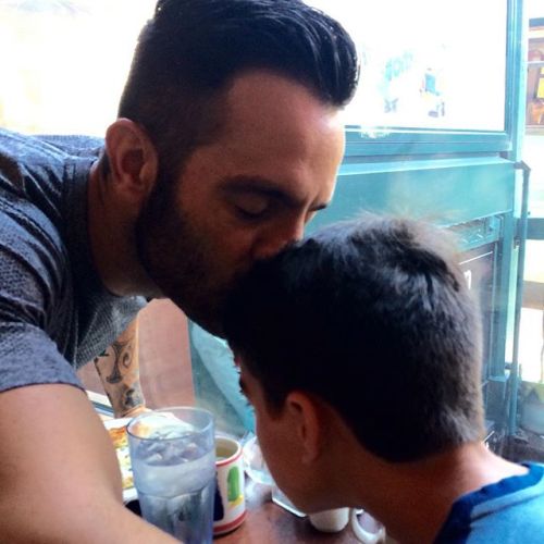 Pic from Ramin Karimloo​’s Instagram:“Happy Birthday little man. His choice of diner bre