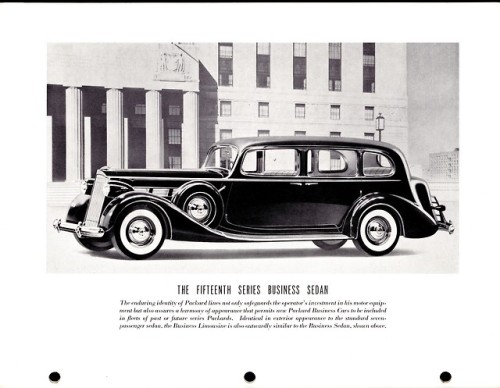 1937 Packard Business Sedan brochure